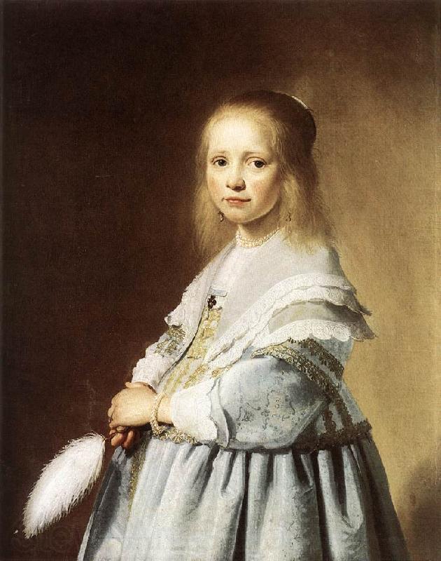 VERSPRONCK, Jan Cornelisz Girl in a Blue Dress wer France oil painting art